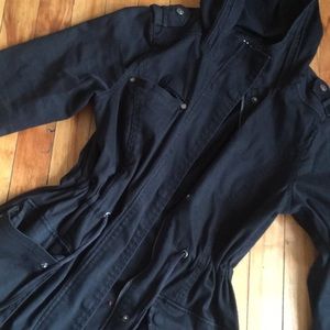 Black utilitarian style jacket